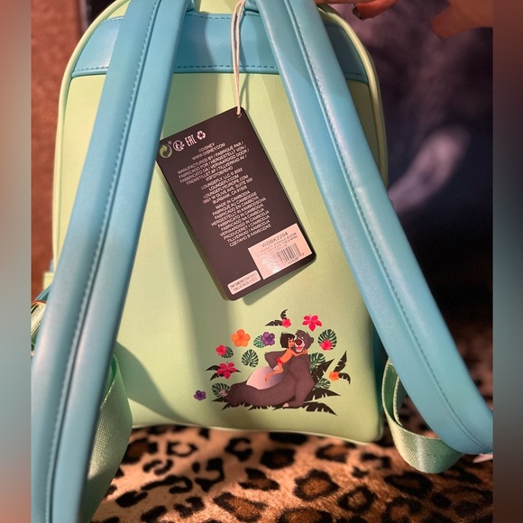 💙💚NWT-Loungefly Disney Jungle Book Bare Necessities Backpack💙💚 - Picture 10 of 13